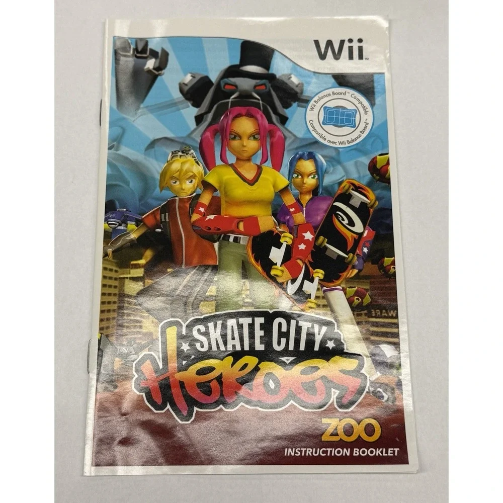 Zoo Games Skate City Heroes Nintendo Wii White Video Game